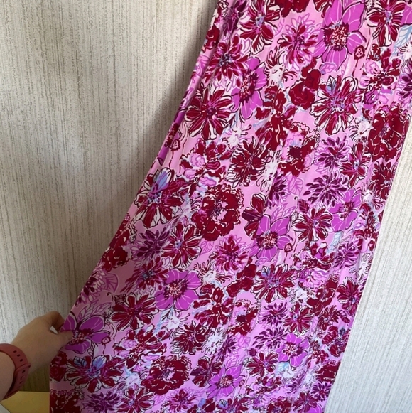 Lilly Pulitzer Size Medium Wyota Maxi Dress In Lilac Thistle In The Wild Pink - Picture 7 of 12